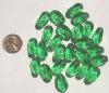 25 18x12mm Four Sided Twisted Ovals - Green